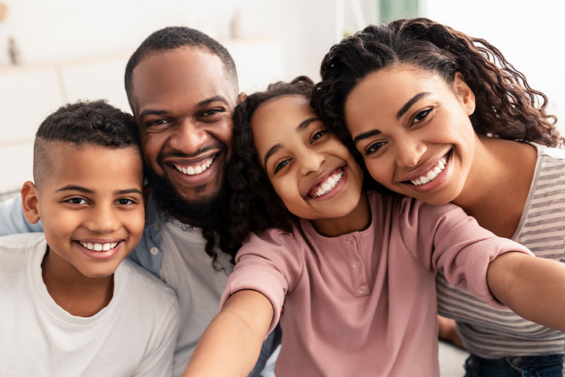 family smiling