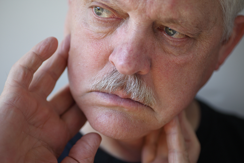 elder man with tmj pain